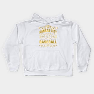 Vintage Kansas City Baseball Kids Hoodie